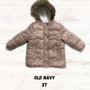 Old Navy Mauve/Tan 2t Toddler Winter Jacket